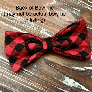 Mustard Autumn Plaid Bow for Dog Collar and Cat Collar