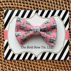 Birthday Girl Bow for Dog Collar or Cat Collar