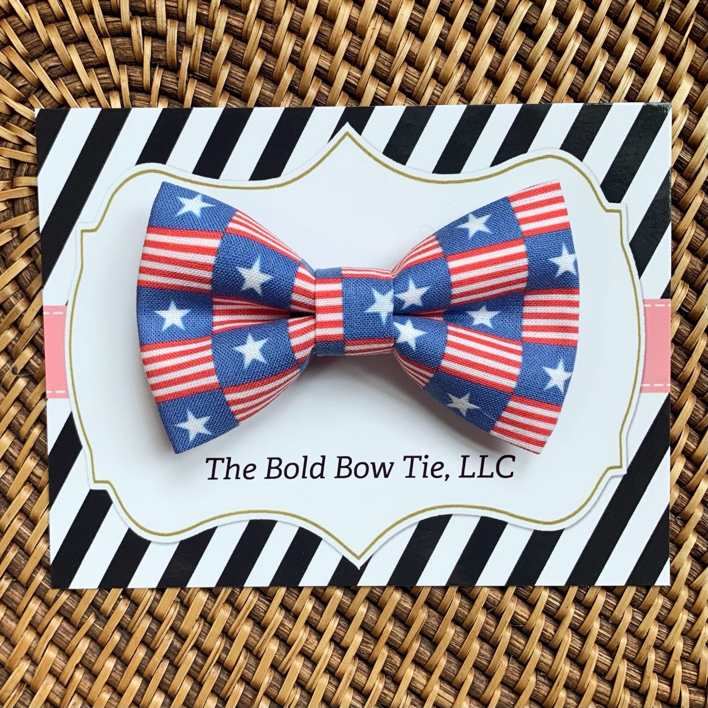 Stars & Stripes Bow Tie for Dog and Cat Collar