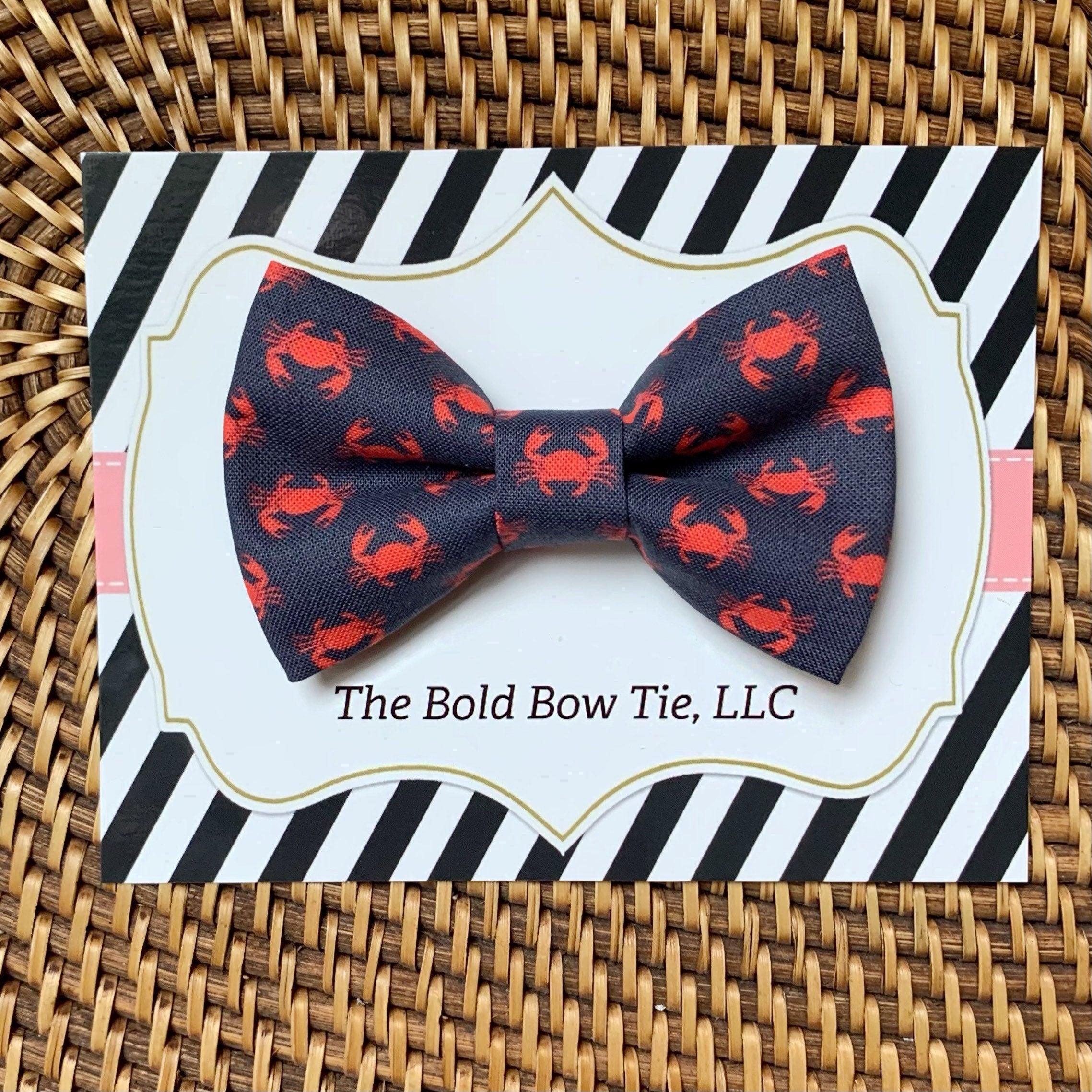 Navy Nautical Crab Bow Tie for Dog and Cat Collar