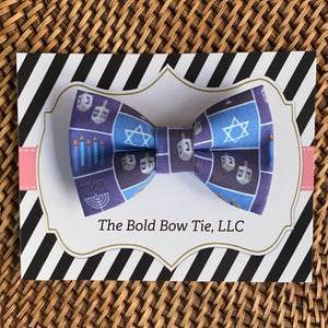 Hanukkah Bow Tie for Dog and Cat Collar