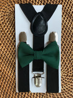 Load image into Gallery viewer, Juniper Bow Tie &amp; Black Suspenders Set
