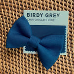 Load image into Gallery viewer, Slate Blue Bow Tie &amp; Black Suspenders Set
