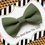 Load image into Gallery viewer, Olive Green Bow Tie for Dog and Cat Collar
