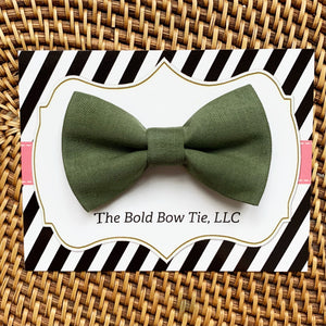 Olive Green Bow Tie for Dog and Cat Collar