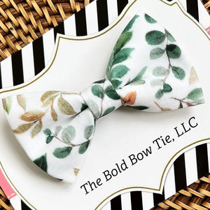 Sage & Tan Floral Pet Bow Tie for Dog and Cat Collar