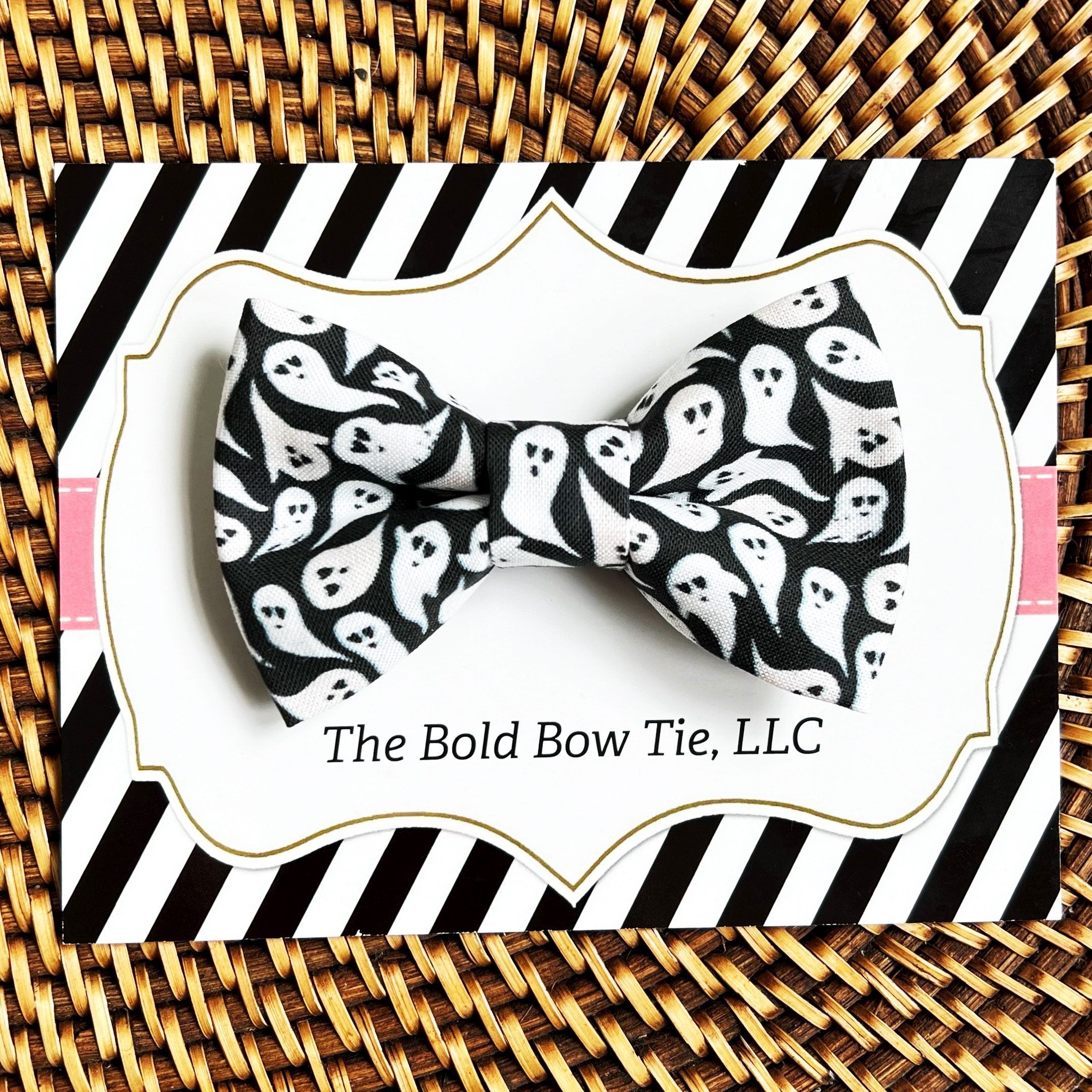 Halloween Ghost Pet Bow Tie for Dog and Cat Collar