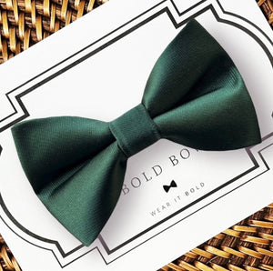 Emerald Green Satin Bow Tie for Dog Collar or Cat Collar