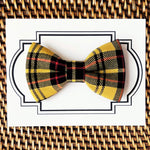 Load image into Gallery viewer, Mustard Autumn Plaid Bow for Dog Collar and Cat Collar
