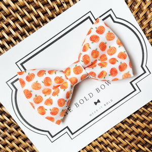 Watercolor Pumpkin Bow for Dog Collar and Cat Collar