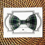 Load image into Gallery viewer, Navy, Green and White Tartan Plaid Bow for Dog Collar and Cat Collar
