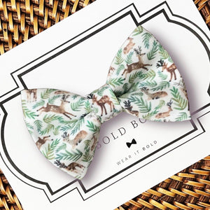 Whimsical Reindeer Bow for Dog Collar and Cat Collar