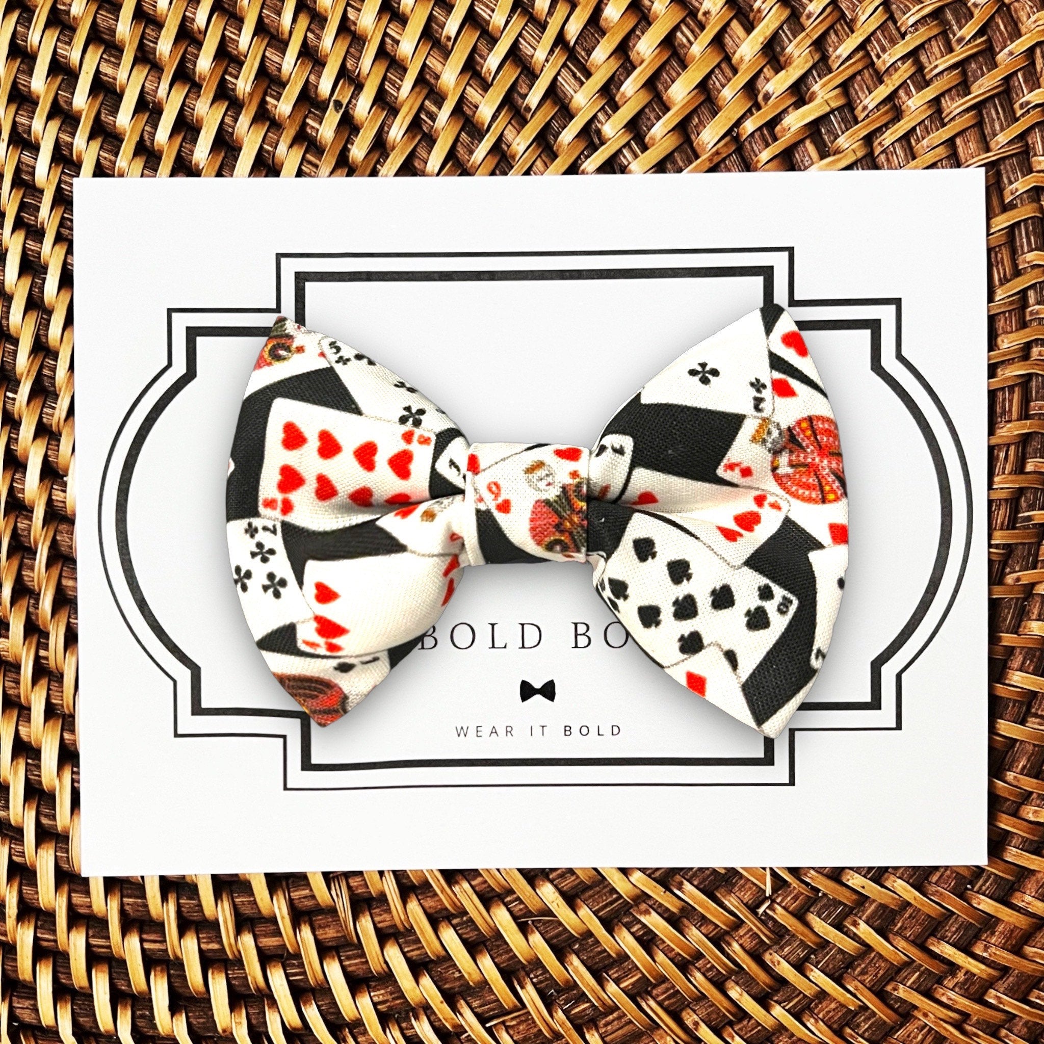 Casino Night Bow Tie for Dog and Cat Collar
