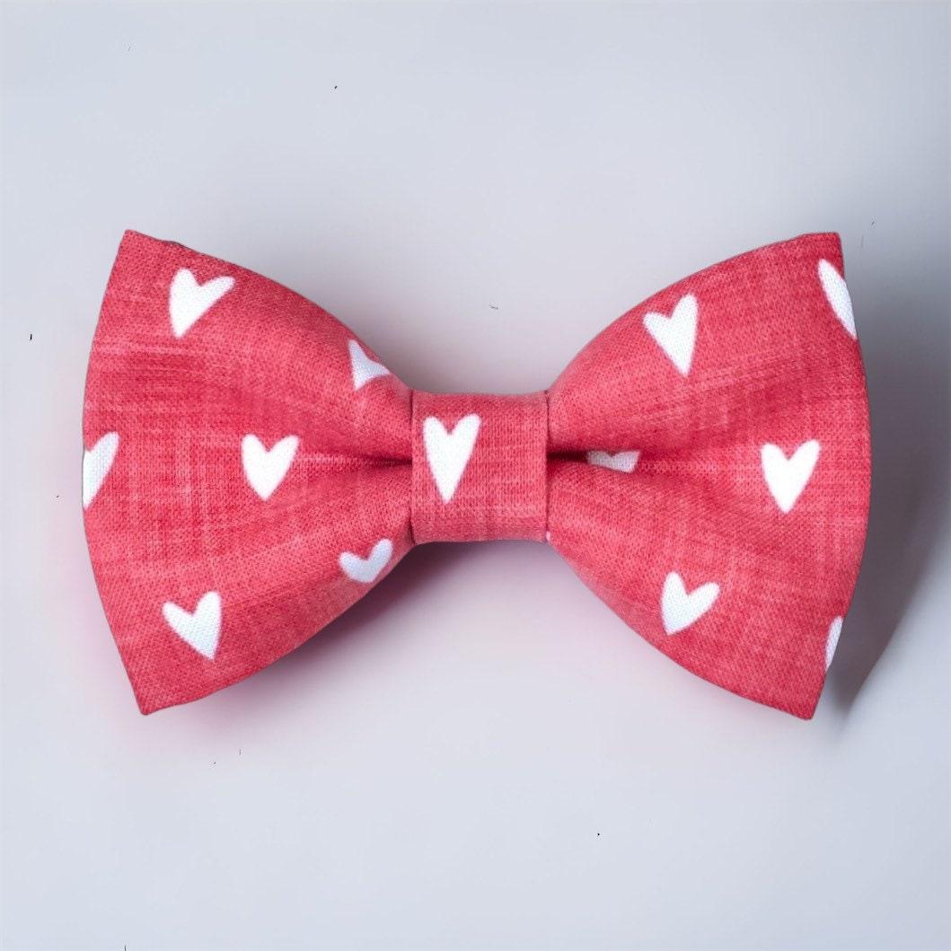 Red Hearts Bow Tie & Dark Grey Suspenders Set