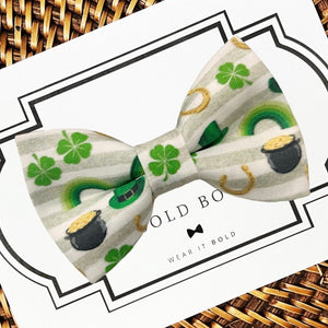 Green Lucky Charms Bow Tie for Dog Collar or Cat Collar